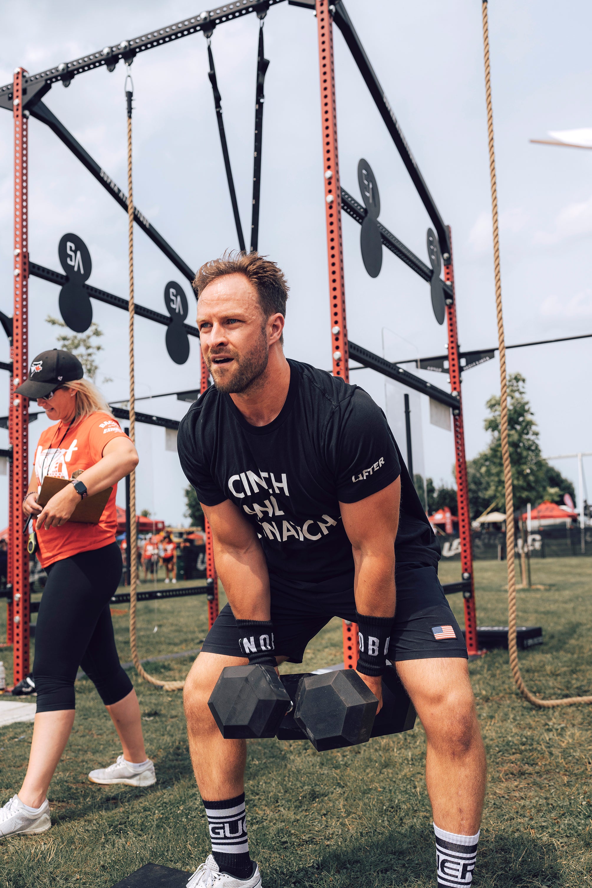 Rubber Hex Dumbbells Utilisés en Compétition