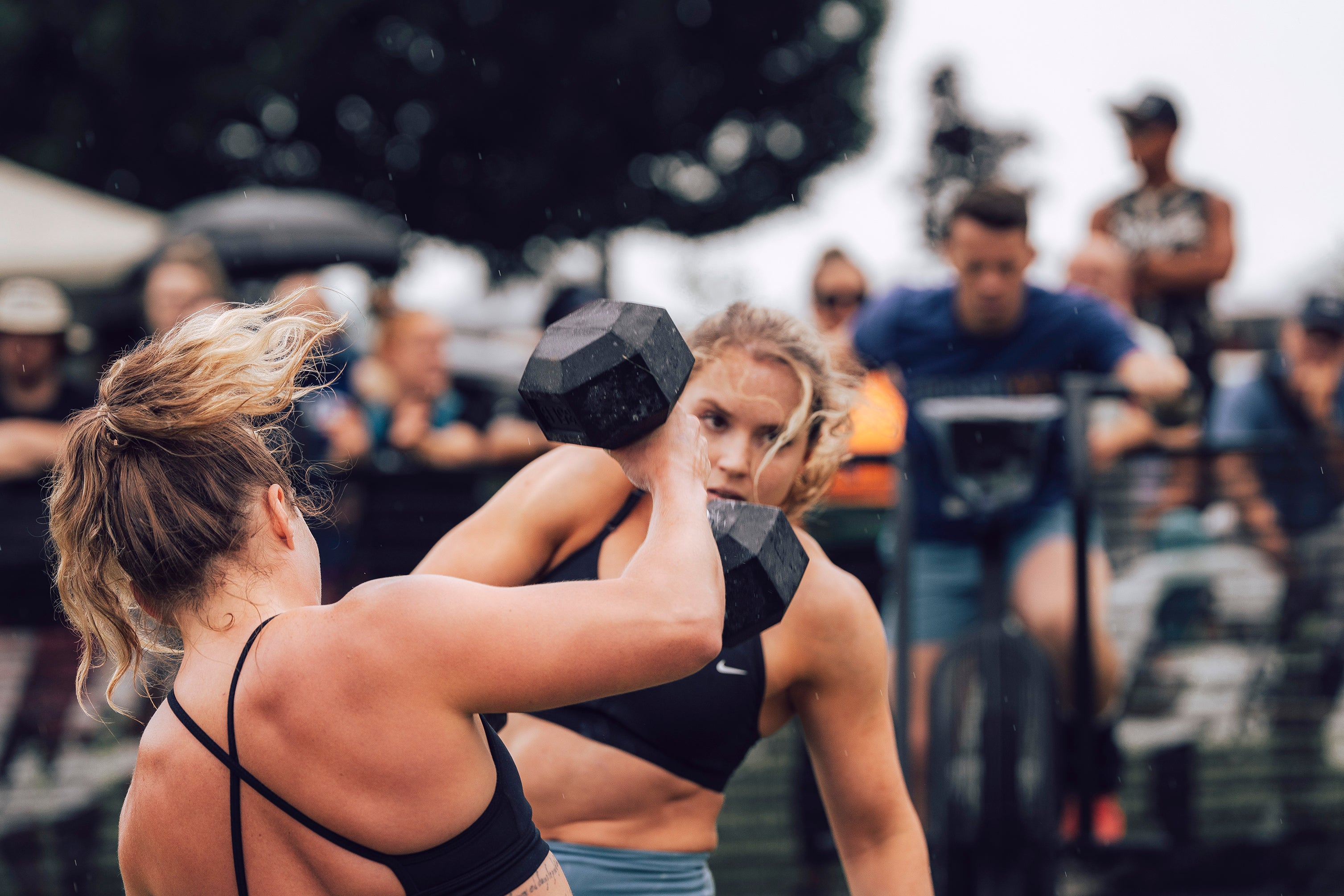 Rubber Hex Dumbbells Utilisés en Compétition